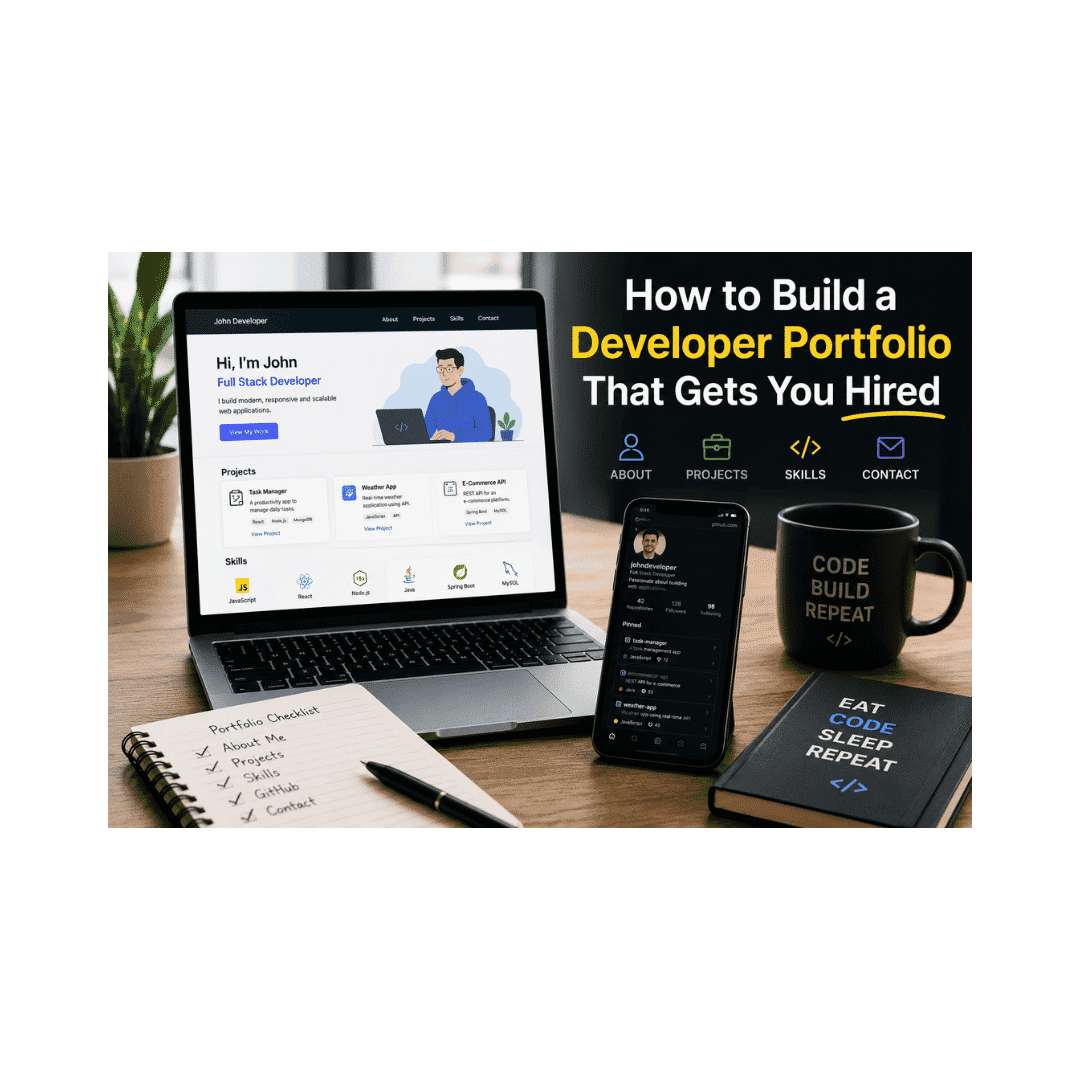 Developer portfolio website with projects and GitHub profile
